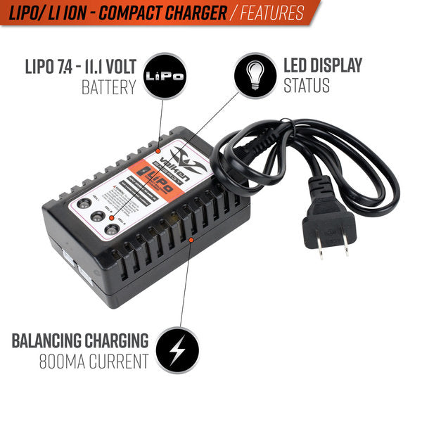 Valken 2-3 Cell LiPo Compact Smart Battery Charger
