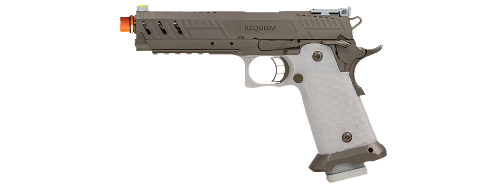Vorsk Hi-Capa CS Vengeance 5.1 Requiem GBB Pistol (Silver/White)