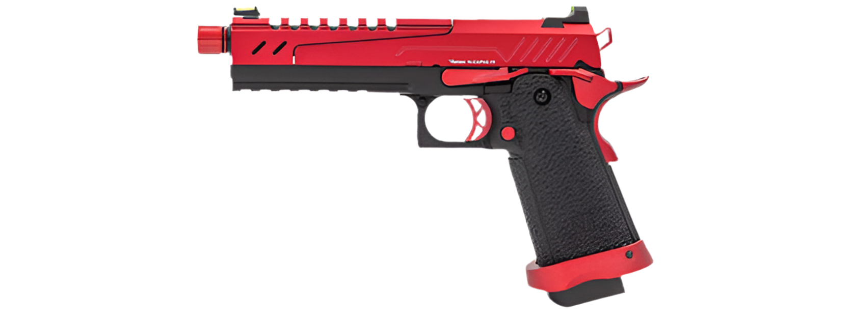 Vorsk 5.1 Hi-Capa Airsoft Gas Blowback Pistol (Red/Black)