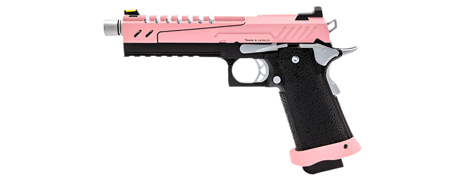 Vorsk 5.1 Hi Capa Airsoft Gas Blowback Pistol (Pink/Black/Chrome)