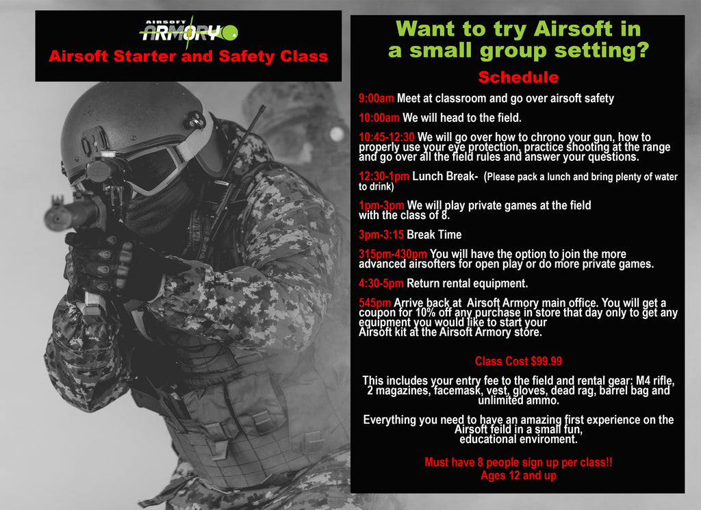 airsoft beginner gear Airsoft Starter and Safety Class – Airsoft Armory