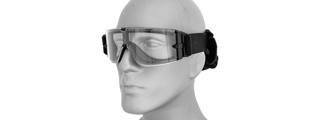 Lancer Tactical Airsoft Safety Goggles - Framless / Clear Lens