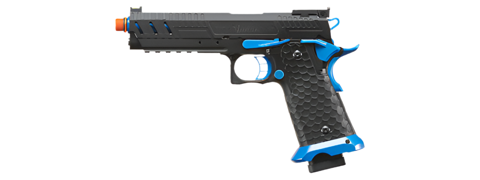 Vorsk 5.1 Hi Capa Airsoft Gas Blowback Pistol (Black/Blue)