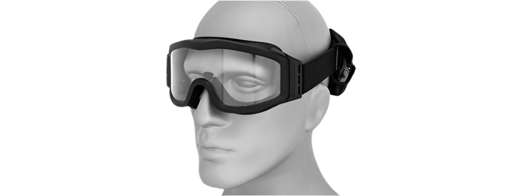 Lancer Tactical Airsoft Safety Goggles Basic - (Black w/ Clear)