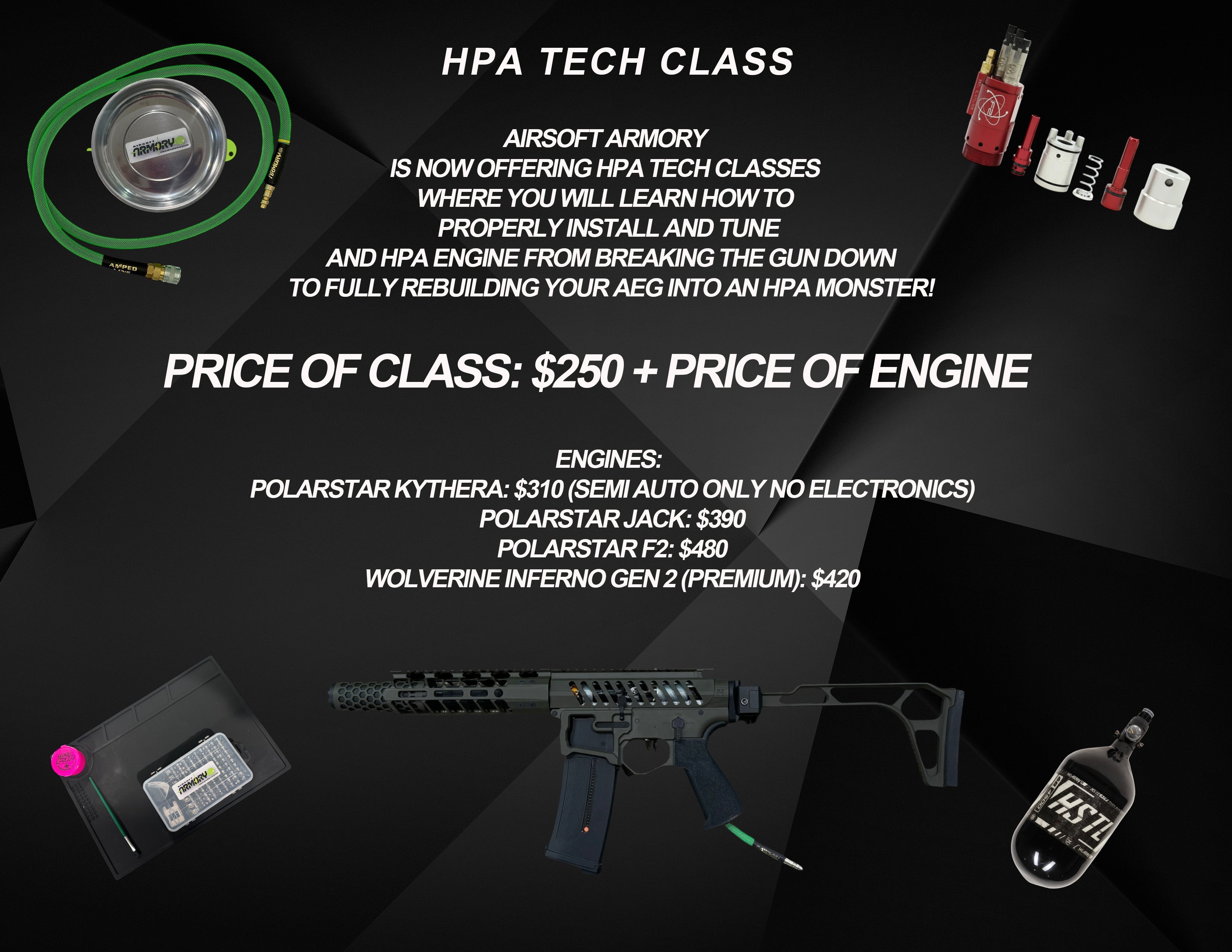 Airsoft Armory HPA Tech Class (Monday Dec 16th @7pm)