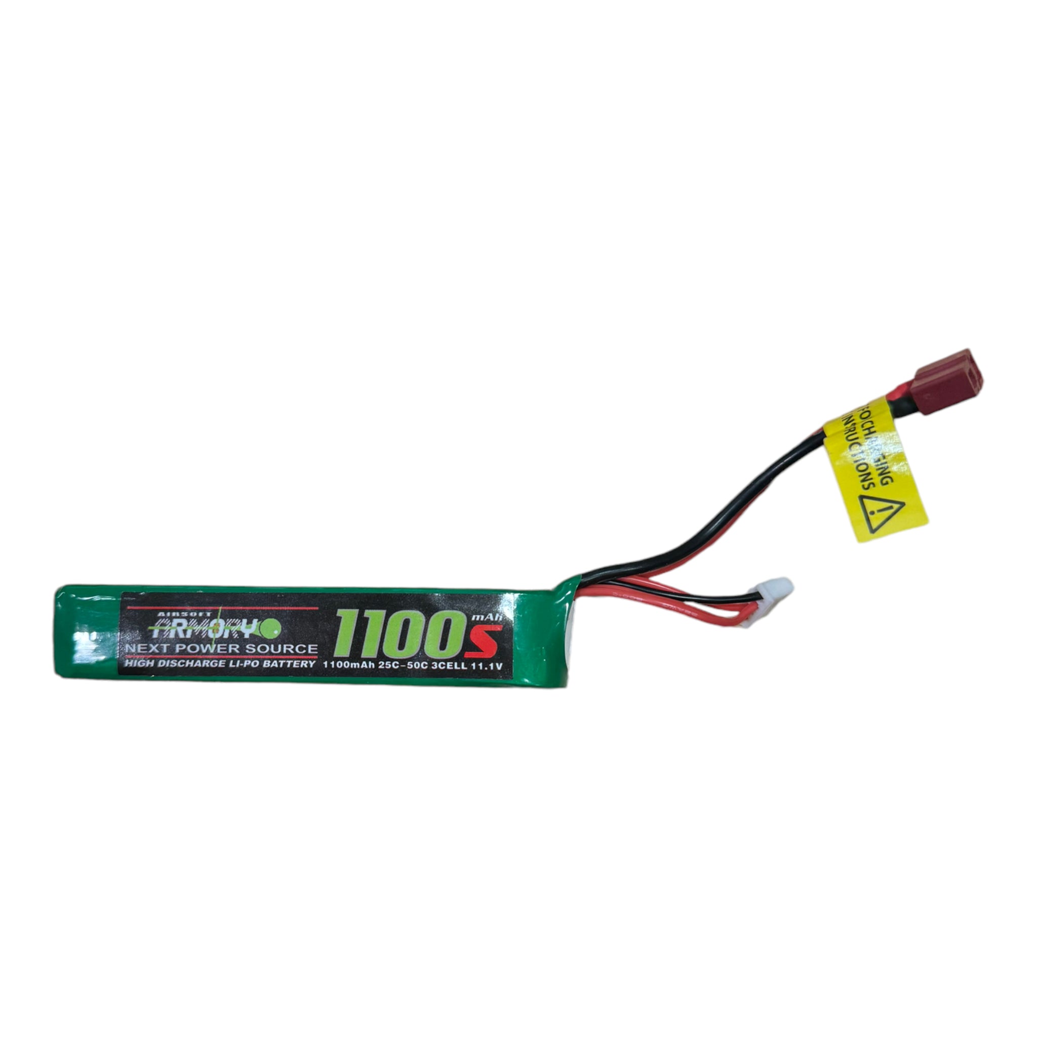 Airsoft Armory Branded 11.1v 1100mAh 25C-50C Lipo Stick Battery (Deans)