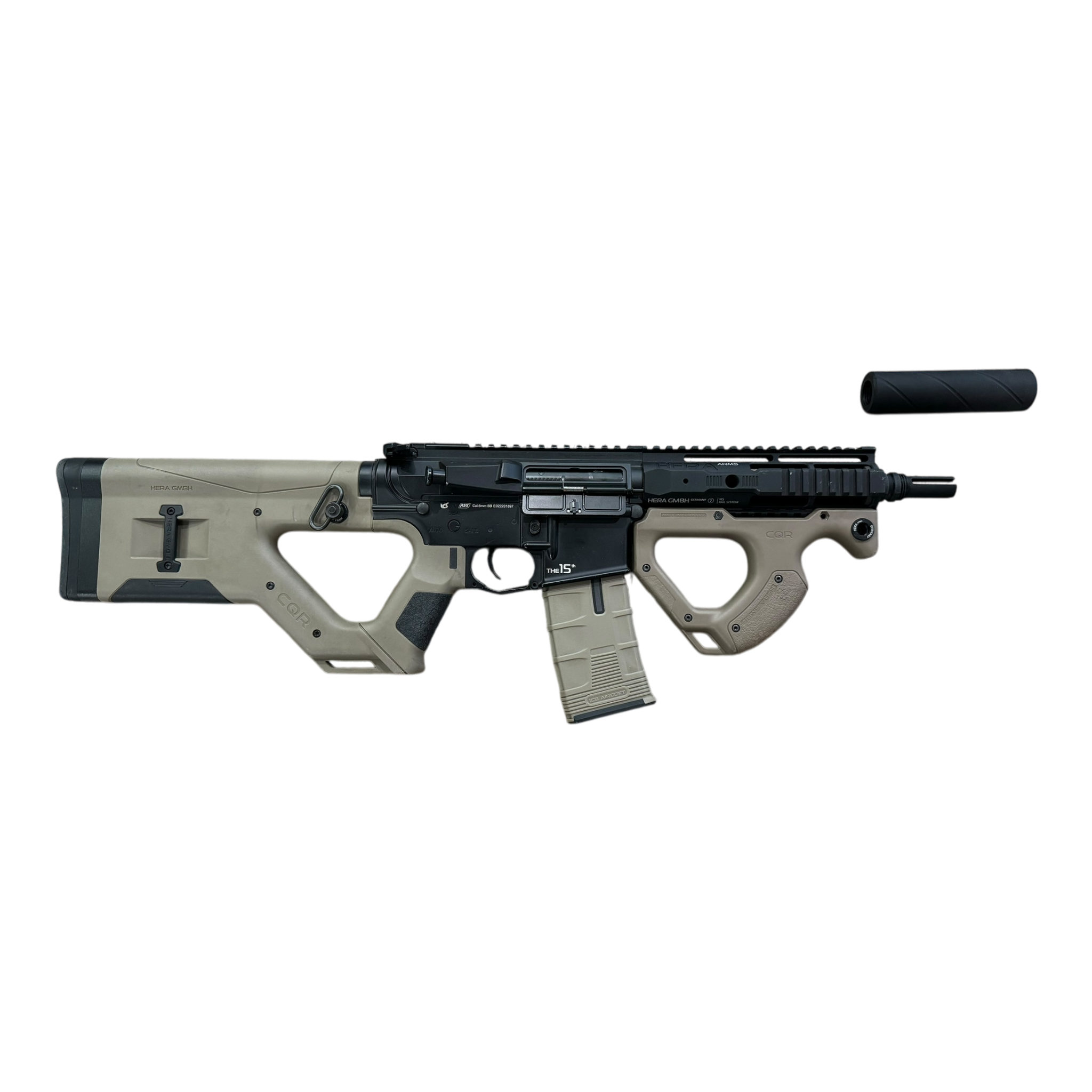 (USED) Hera Arms CQR Split Gearbox AEG Rifle By ICS (Two-Tone)