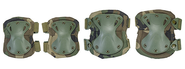 Lancer Tactical Adult Kneepads (Woodland Camo)