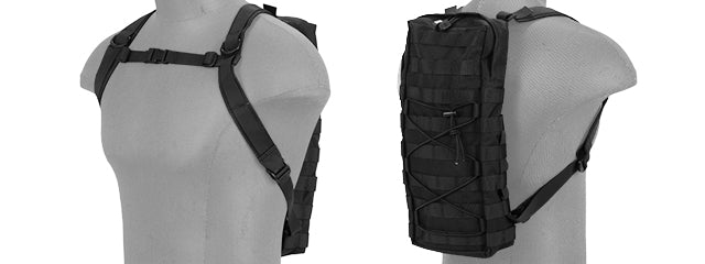 Lancer Tactical Nylon Molle Hydration Backpack (Black)
