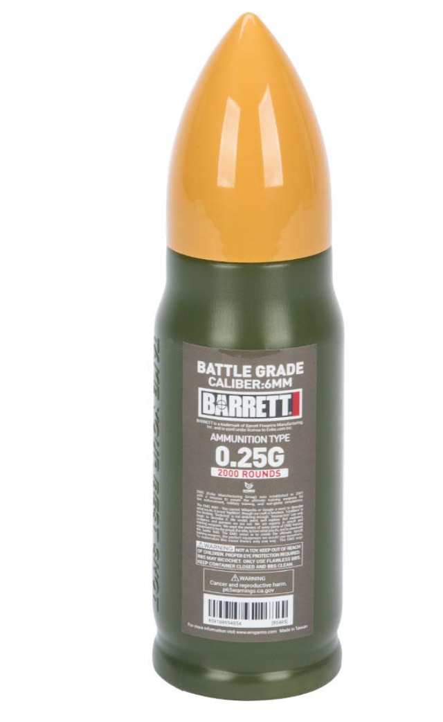 EMG Barrett Licensed Battle Grade 6mm Airsoft BBs (Type: 0.25g / 2000rd)