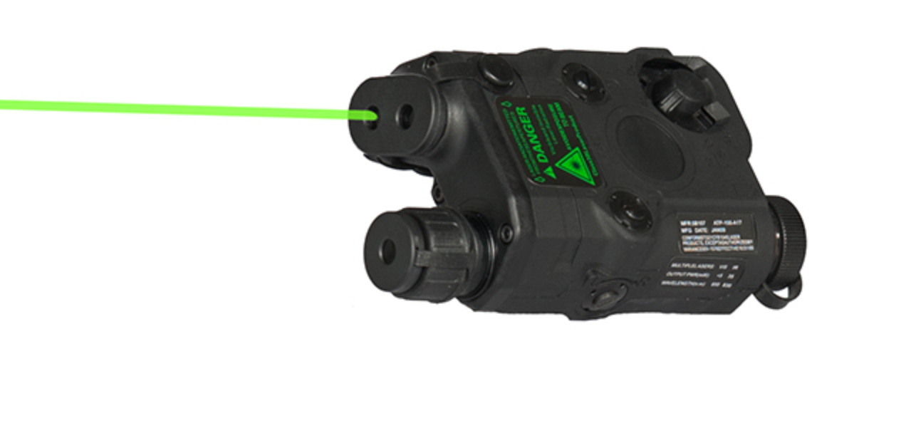 AN/PEQ-15 L.E.D. White Light + Green Laser w/IR Lens