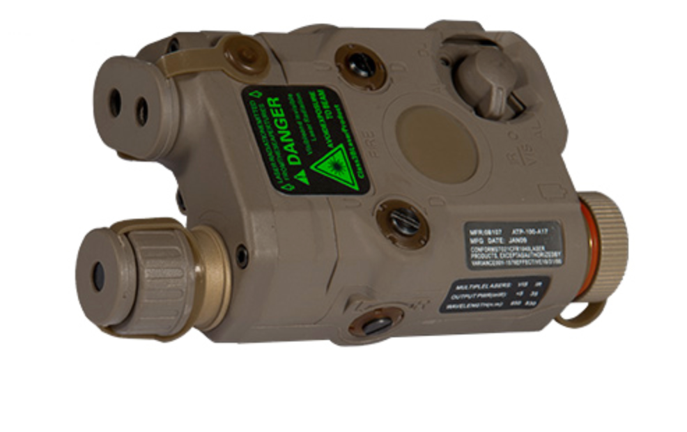 AN/PEQ-15 L.E.D. White Light + Green Laser w/IR Lens