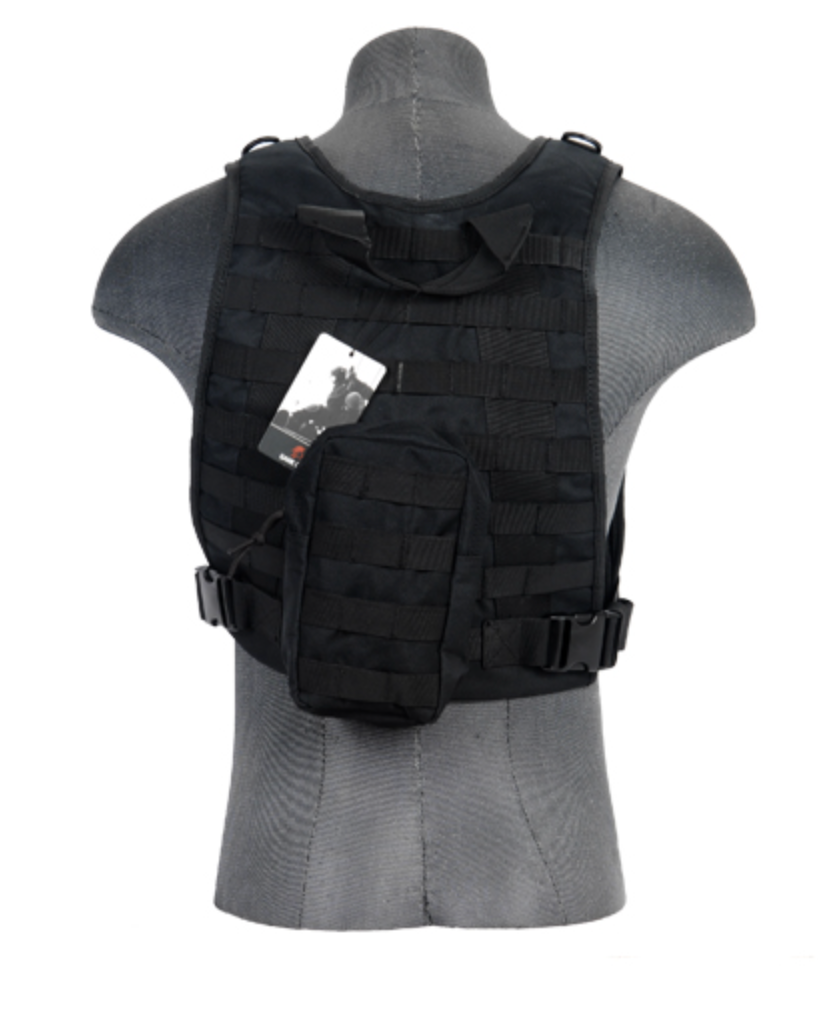 Lancer Tactical Molle Tactical Vest w/ HPA Tank Pouch