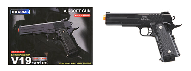 UK Arms 1911 Alloy Series Spring Airsoft Pistol (Color: Black)