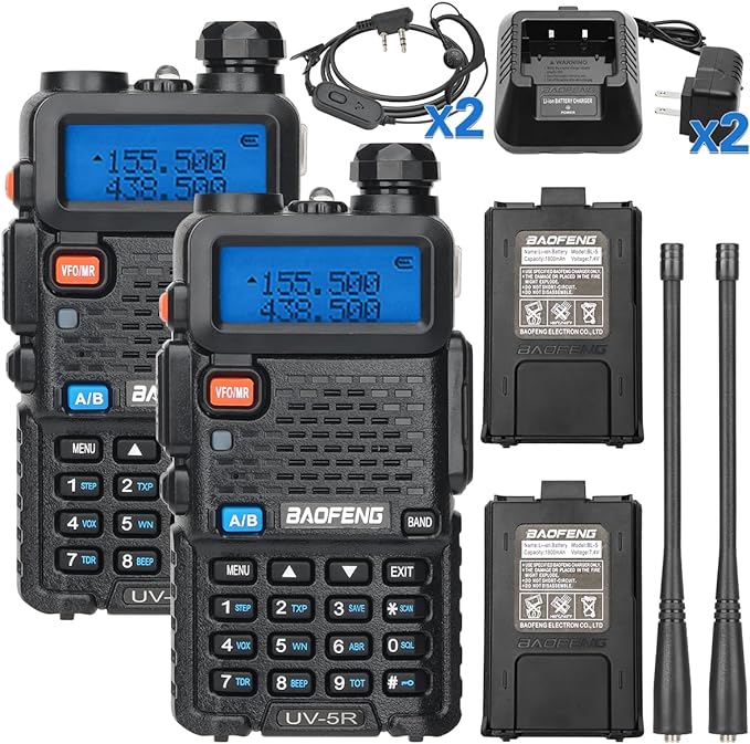 Baofeng UV-5R Portable Two-Way Radio (2-Pack) – Airsoft Armory