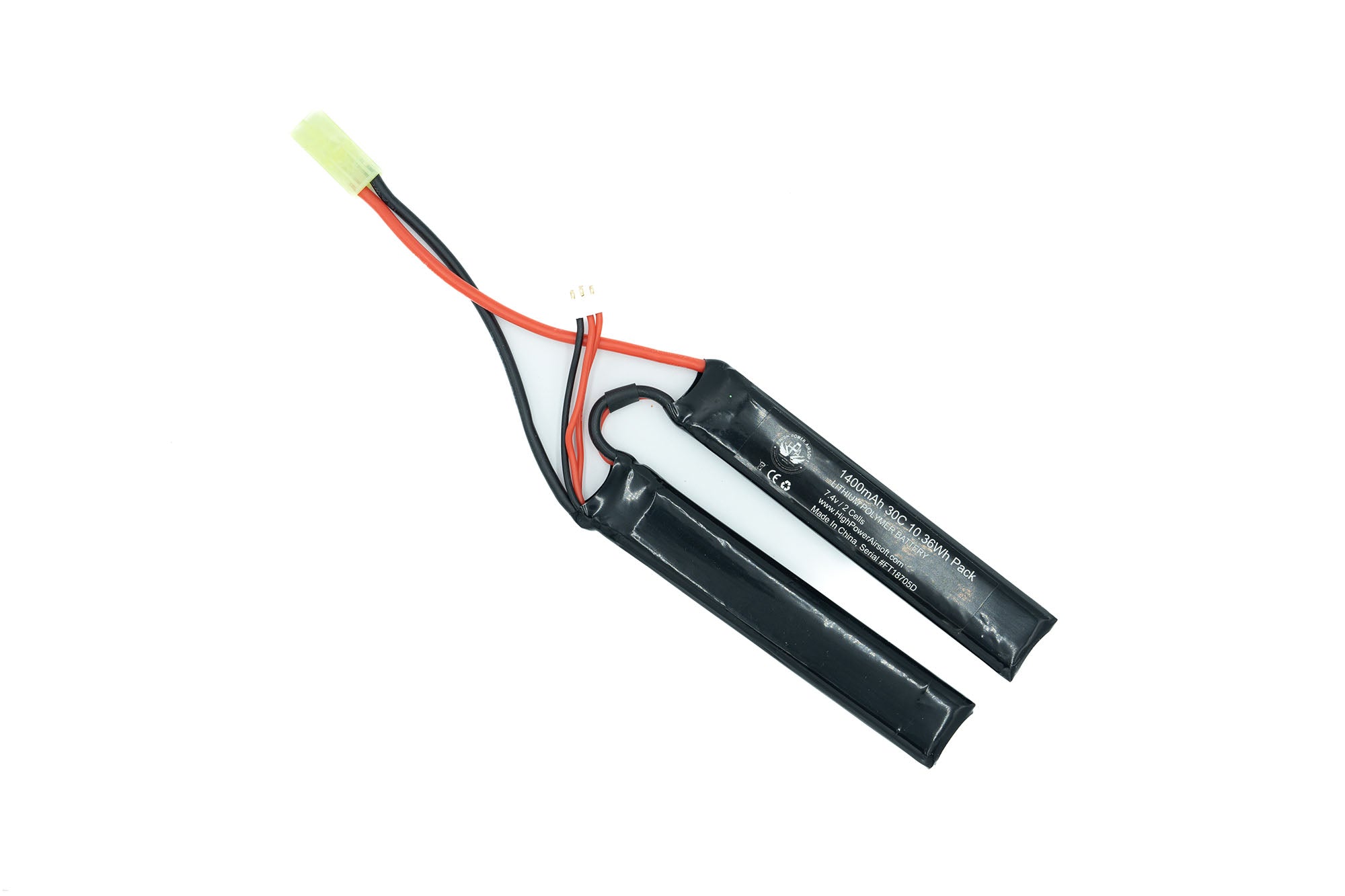VICMILE 2S Airsoft Battery 7.4V 1400mAh Lipo Battery With Mini