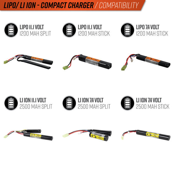 Valken 2-3 Cell LiPo Compact Smart Battery Charger