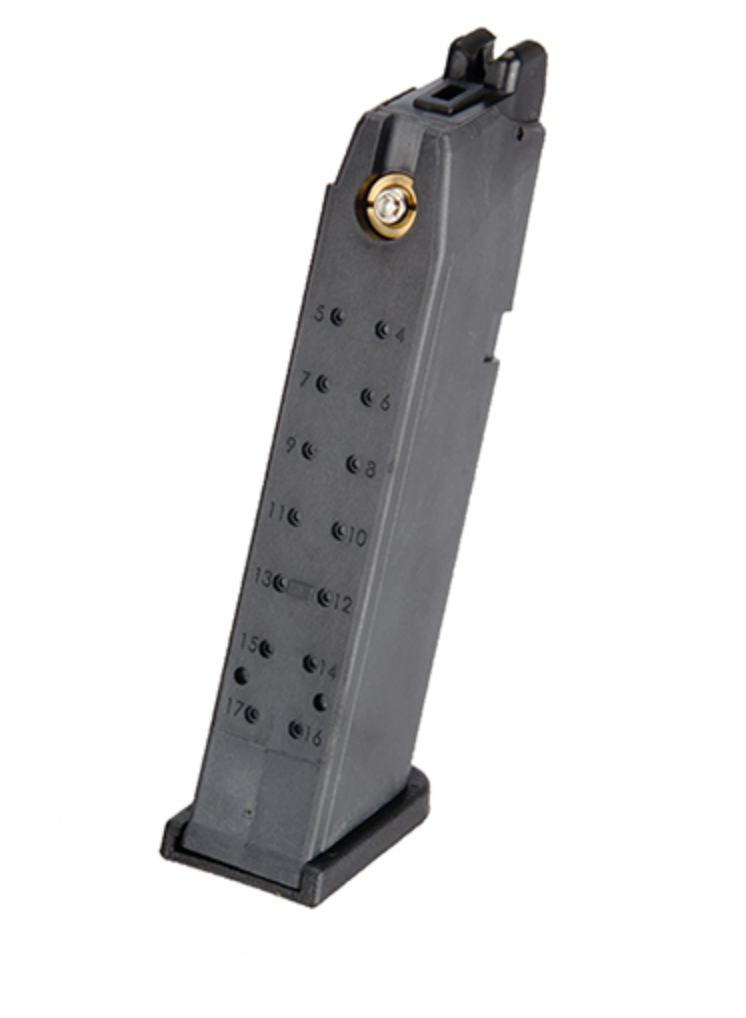 WE Tech G17 / G18 25rd Polymer GBB Magazine (Black)